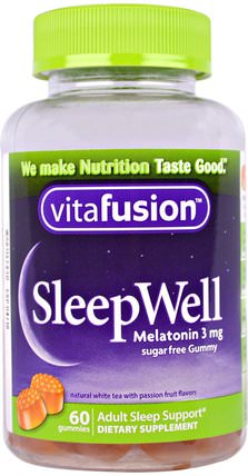 SleepWell, Adult Sleep Support, 60 Gummies by VitaFusion, 補品，gummies HK 香港