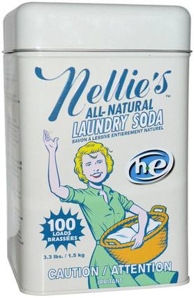 Laundry Soda, 100 Loads, 3.3 lbs (1.5 kg) by Nellies All-Natural, 家裡，洗衣粉 HK 香港