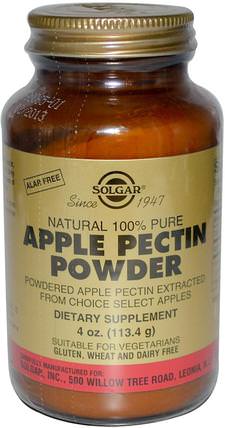 Apple Pectin Powder, 4 oz (113.4 g) by Solgar, 補充劑，纖維，蘋果果膠 HK 香港